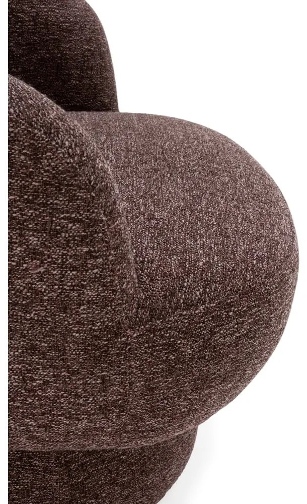 Fialové/hnedé otočné kreslo Dali – MOME