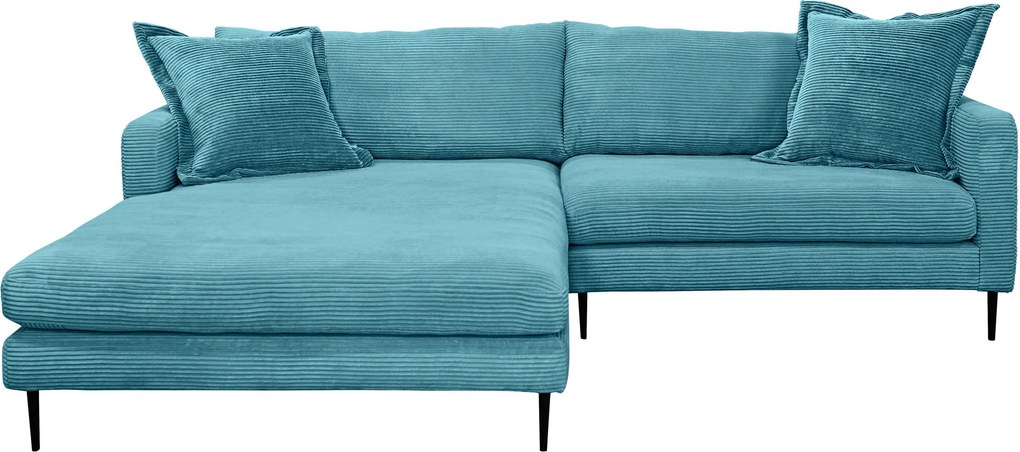 XXXLutz ROHOVÁ SEDAČKA, textil, svetlomodrá P & B - Sedačky - 002330003415