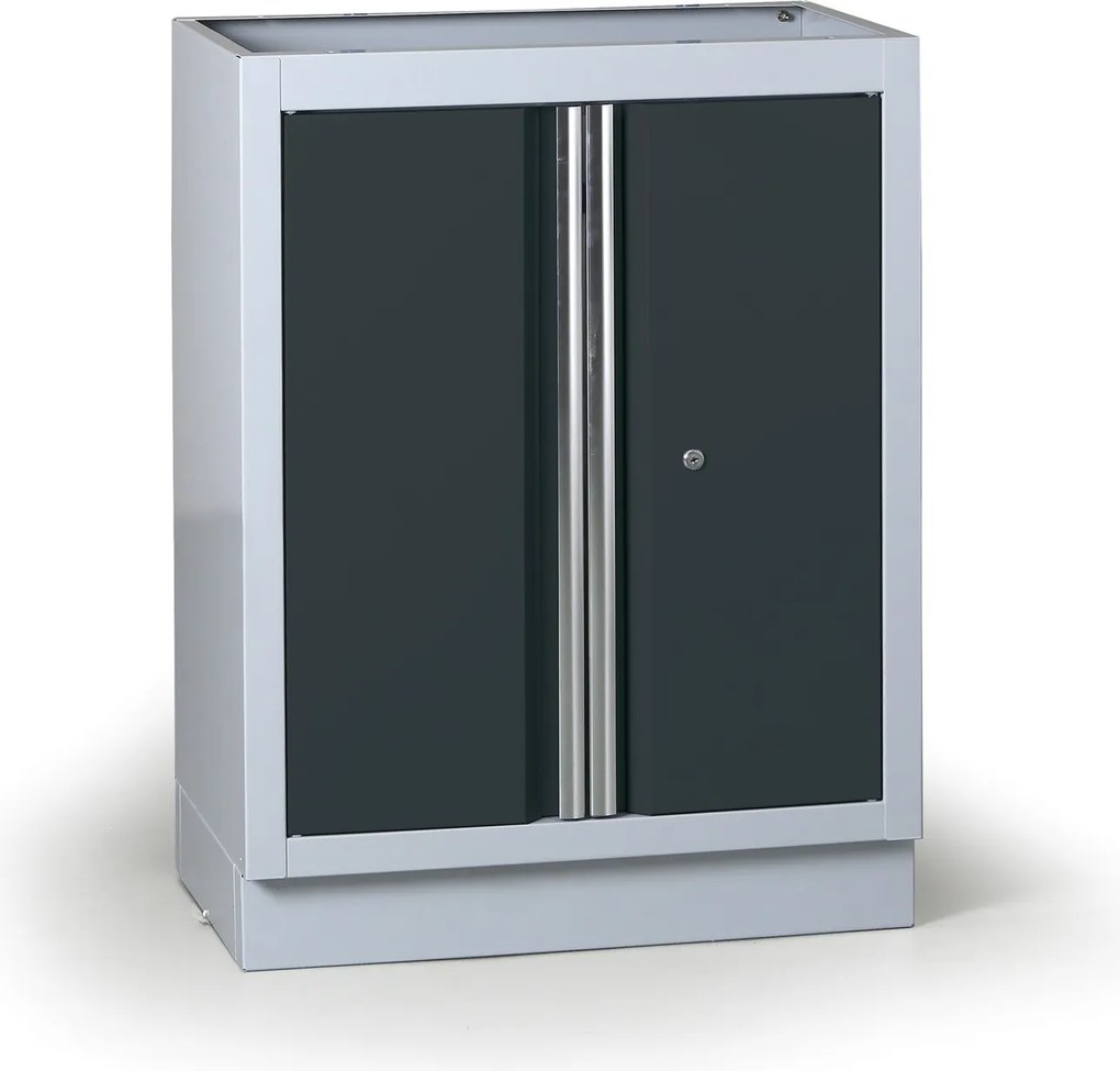 Dielenská policová skrinka spodná k pracovnej doske G2, 1 polica, 680 x 455 x 910 mm, grafit