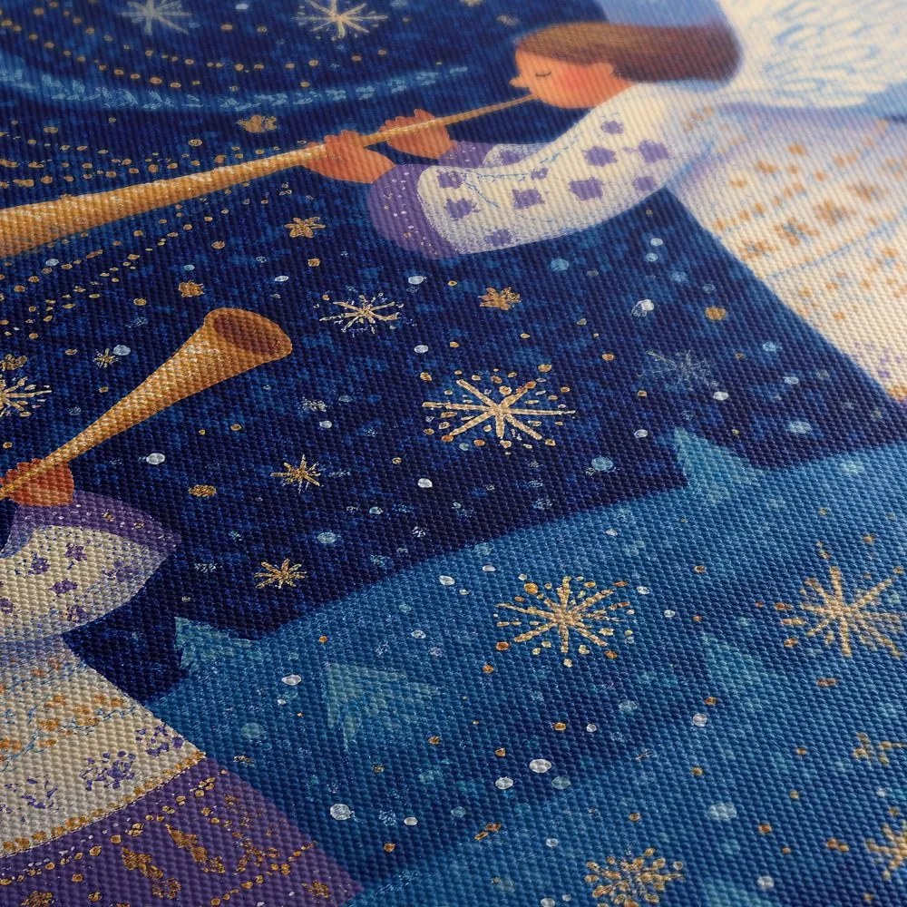 Obraz vianoční anjeli v zimnej noci