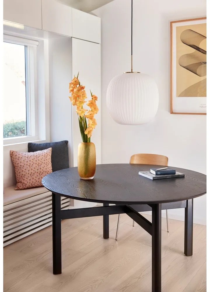 Biele závesné svietidlo so skleneným tienidlom ø 40 cm Serene – Hübsch