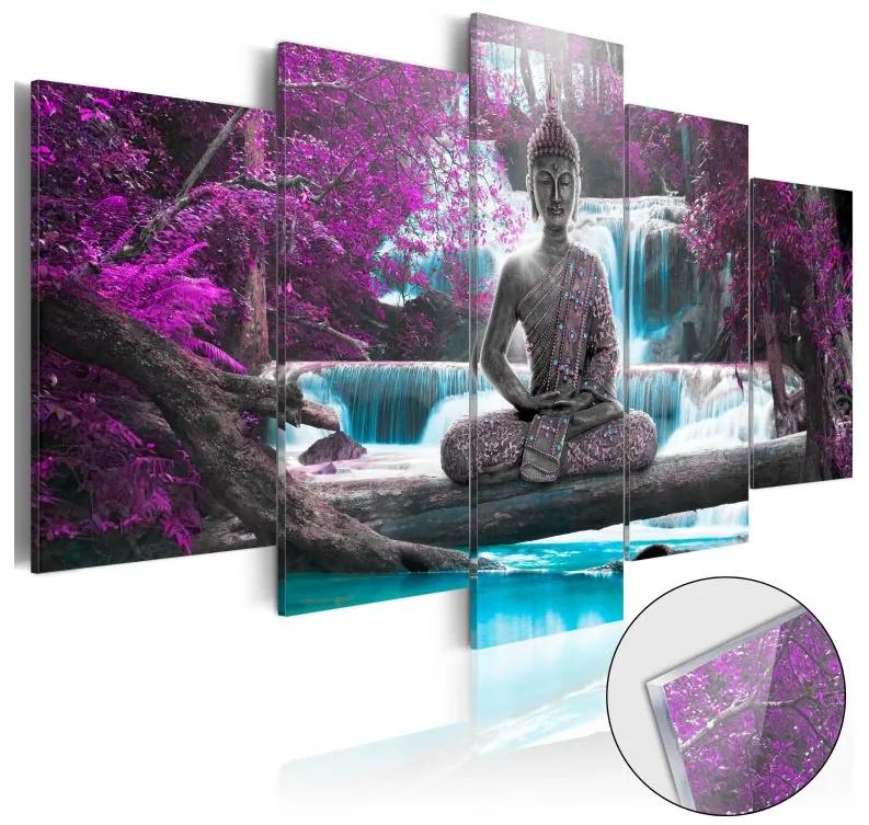 Obraz na skle - Waterfall and Buddha [Glass]