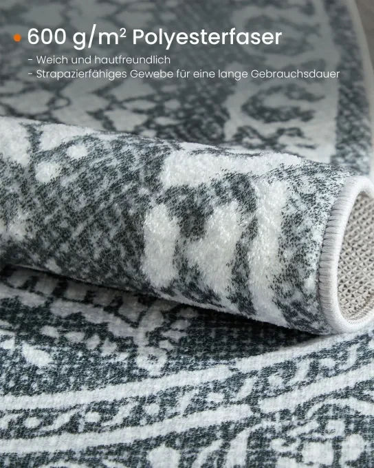 Koberec Boho-Stil antracitový kruh
