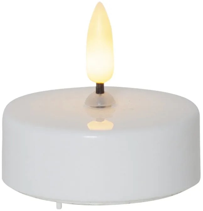 STAR TRADING Čajová LED sviečka Flamme White 5,8 cm – set 2 ks