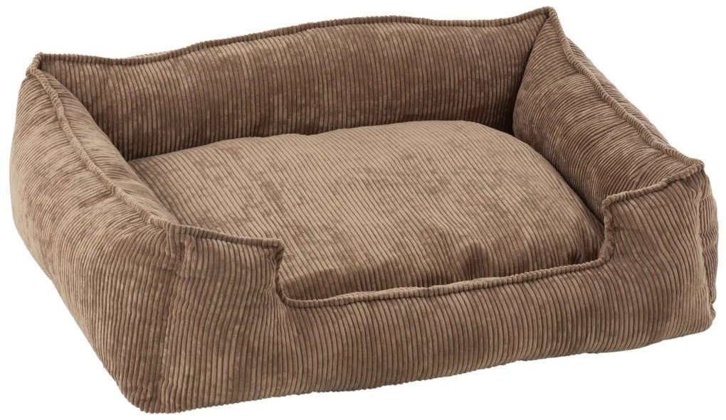 Hnedý manžestrový pelech pre psíka Oscar L - 80*60*20 cm