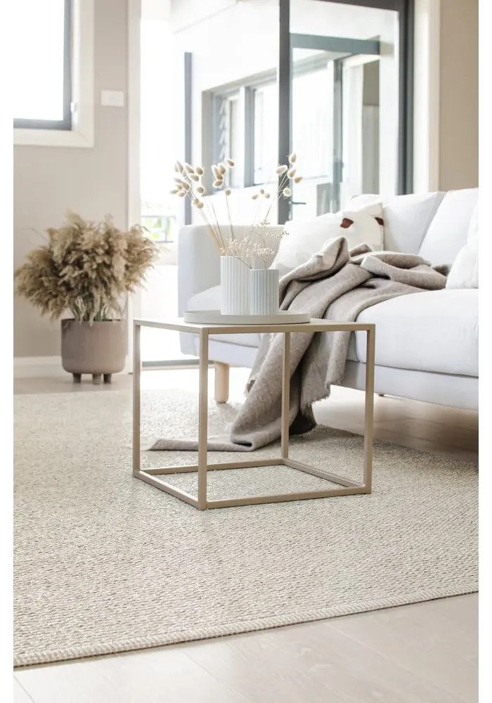 Krémový vnútorný a vonkajší behúň 70x300 cm Mono Linen Vanilla – Pappelina