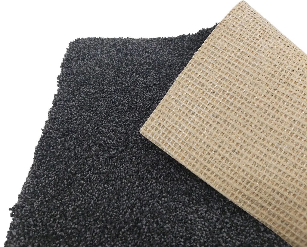 Tapibel, Koberec metráž Supersoft 800 čierny, na mieru, šíře 4m, čierna, ab (mriežka), chodba / predsieň