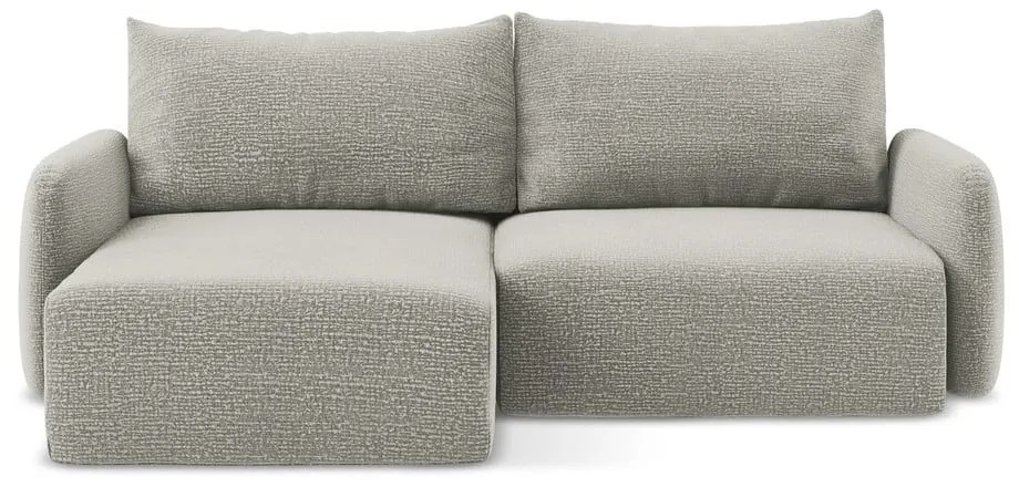 Svetlosivá rozkladacia/s úložným priestorom rohová pohovka (ľavý roh) Kalena – Makamii