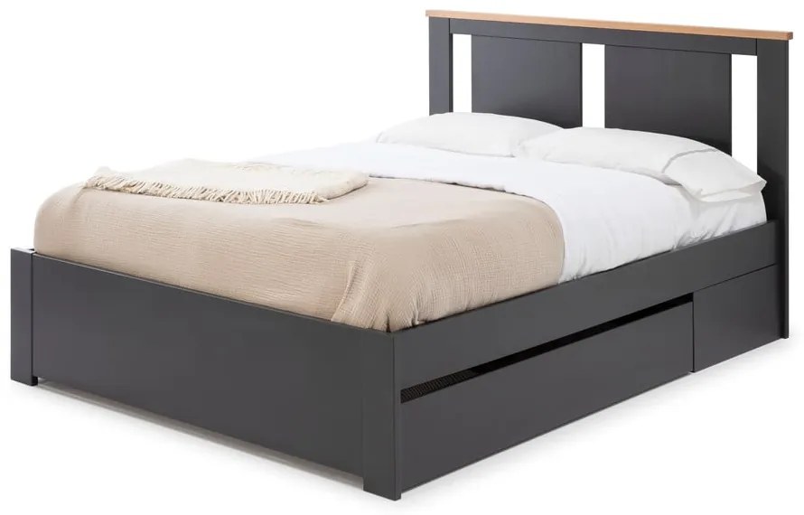 Antracitovosivá zásuvka Marckeric Enara, 137 x 147 cm