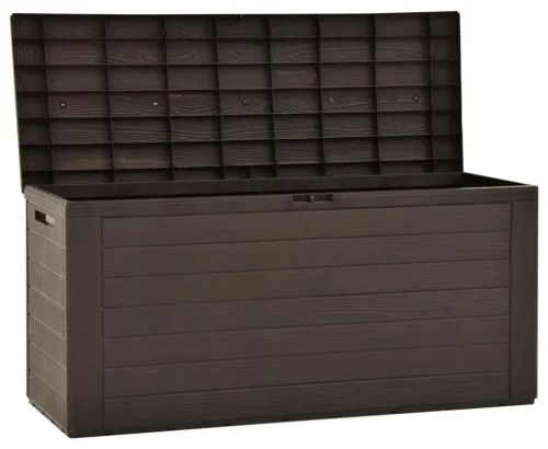vidaXL Záhradný úložný box hnedý 116x44x55 cm-