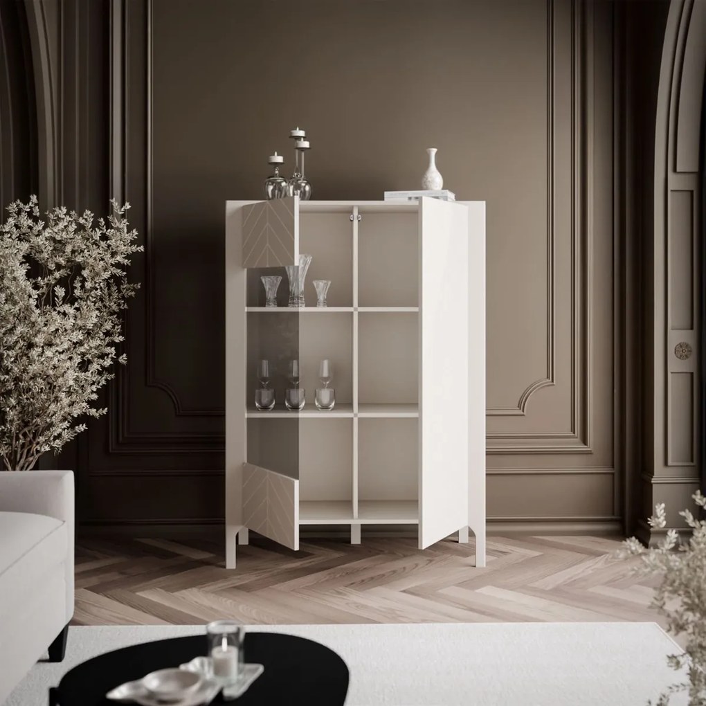 DVOJDVEROVÁ PRESKLENÁ VITRÍNA SALOME KAŠMÍR 103 cm