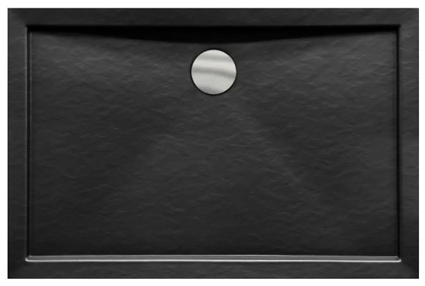 Rohová Vanička Alpina 120/80 stone effect čierna