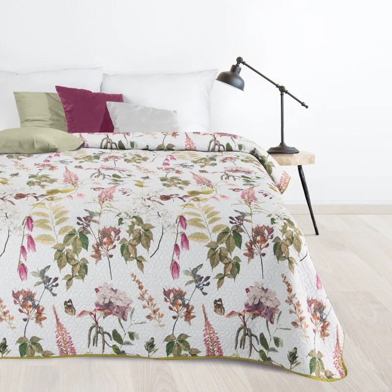 Dekorstudio Moderný prehoz na posteľ ROSA s potlačou lúčnych rastlín Rozmer prehozu (šírka x dĺžka): 170x210cm