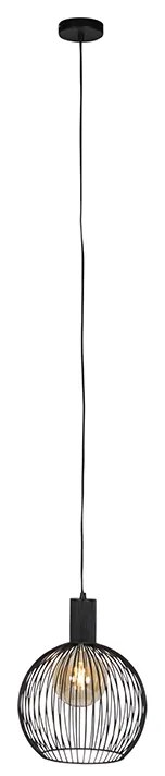 Dizajnové okrúhle závesné svietidlo čierne 30 cm - Dos
