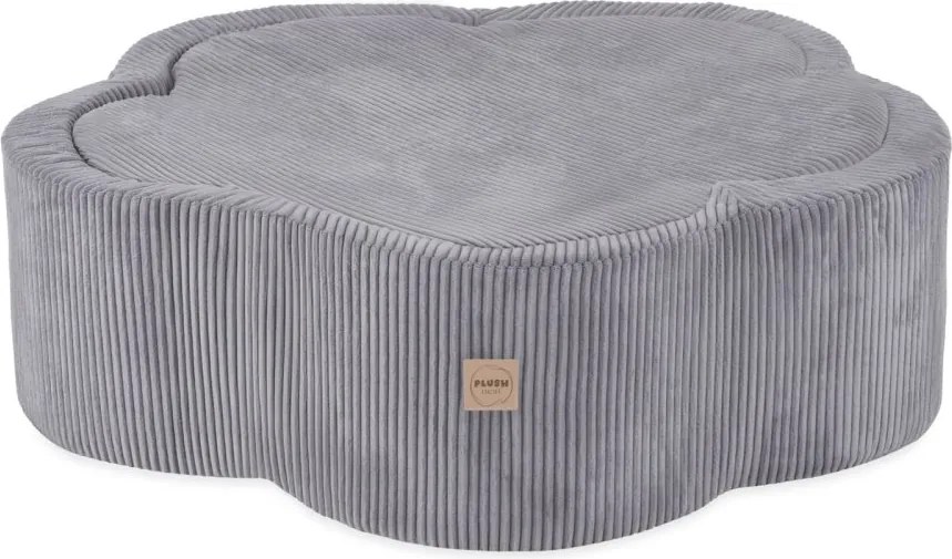 Suchý bazén kvietok s podložkou – sivý menčester 95×30 cm + 200 guličiek