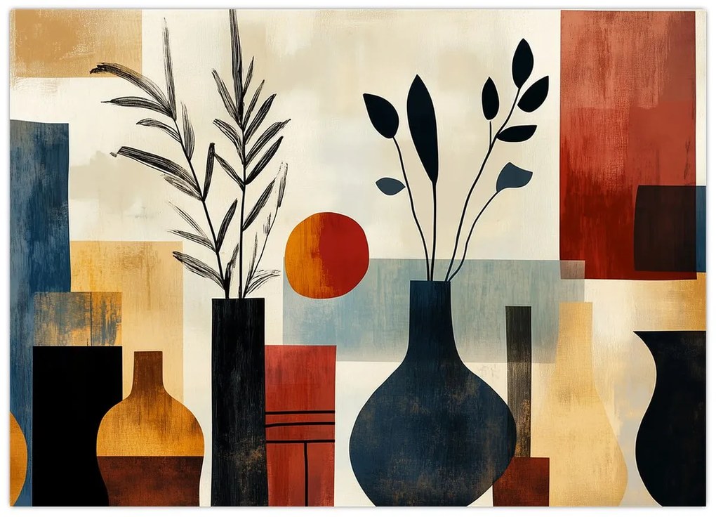 Obraz - Kubistické vázy (70x50 cm)