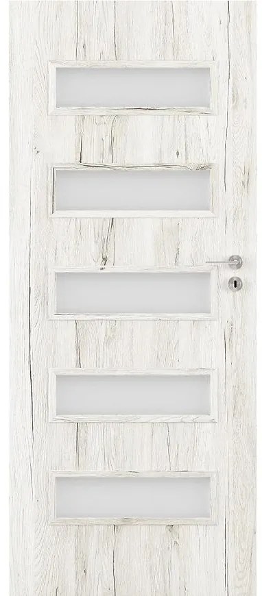 Dvere vnútorné LAMBRO 5*5 70L dub snežný