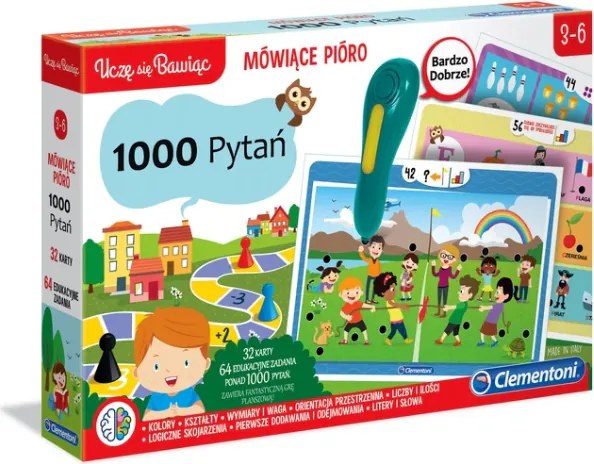 Hovoriace pero 1000 otázok Naučte sa hrať poľsky Clementoni 50653