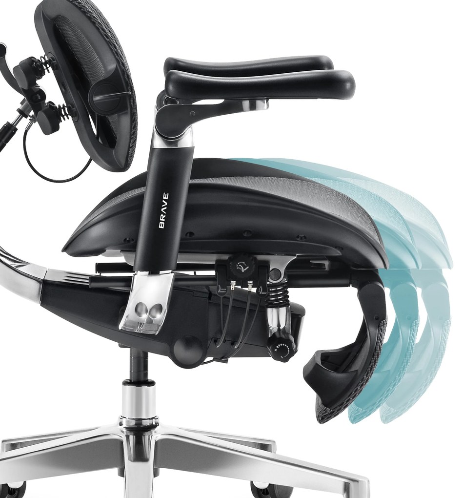 Ergonomické kancelárske kreslo V-Kinetic, čierne