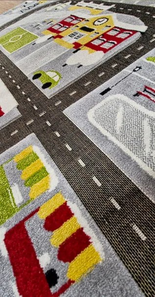Detský koberec Kids Cesta – viacfarebný vzor pre hravú izbu Rozmer: 80x150 cm