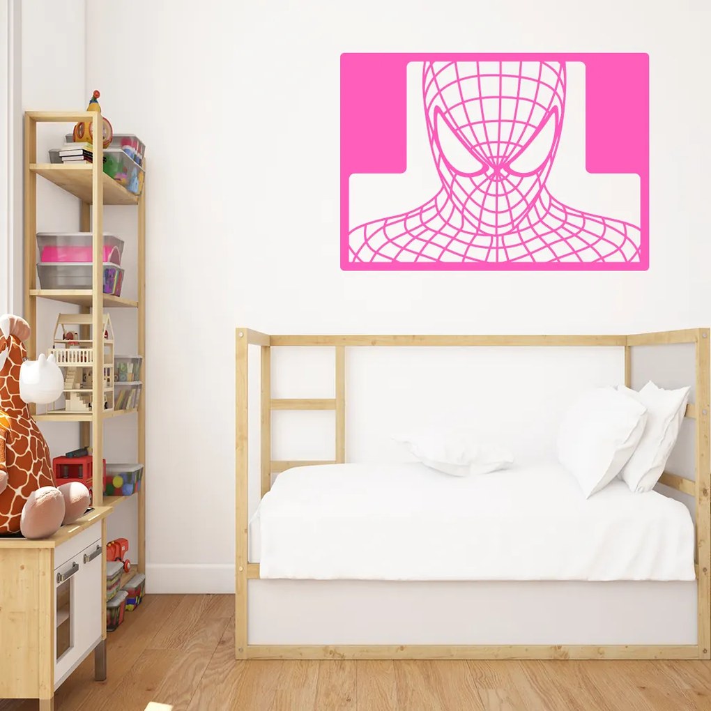 Veselá Stena Samolepka Spiderman portrét Farba: bílá, Veľkosť: 100 x 70 cm