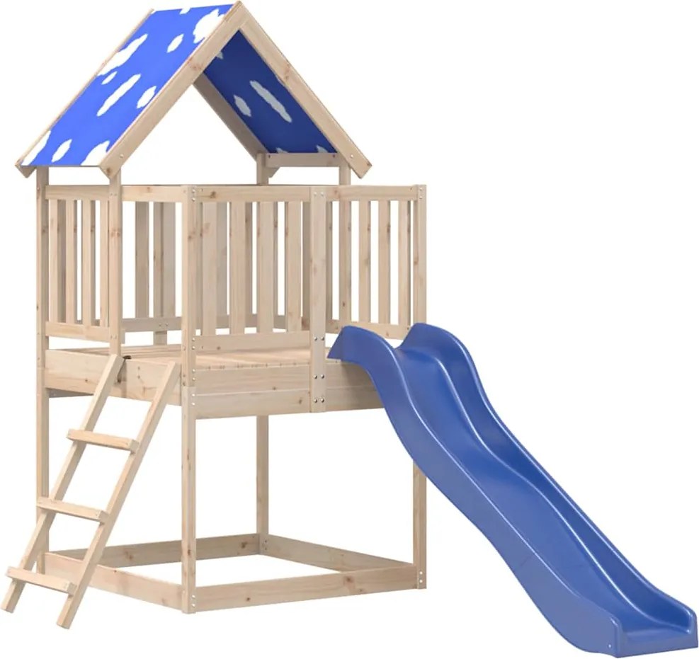 vidaXL Vonkajšia súprava na hranie masívna borovica