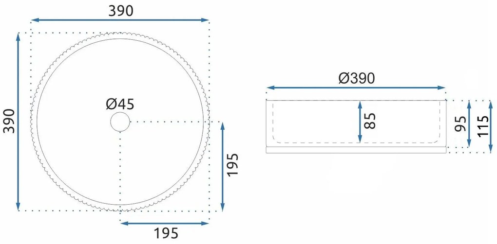Rea Cristal, sklenené umývadlo na dosku 390x390x95 mm, dymové sklo-nikel brúsený, REA-U8880