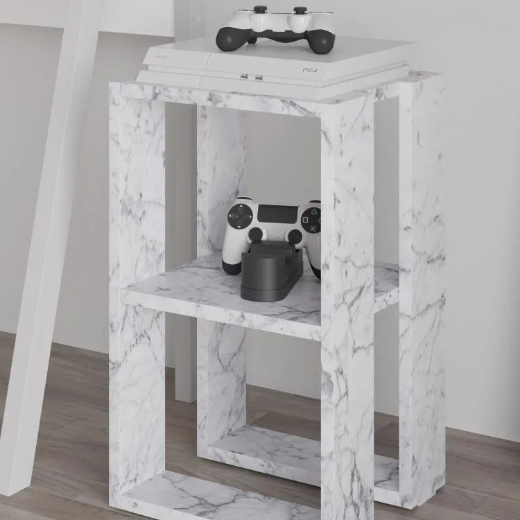 Nočný stolík Houseland Lonie mramor Carrara