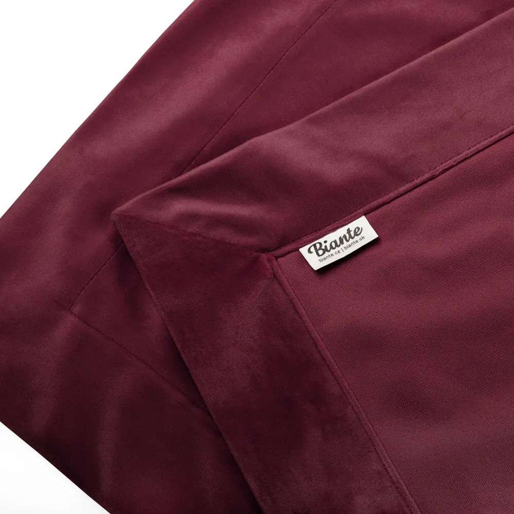 Biante Zamatový prehoz/behúň na posteľ Velvet Prémium SVP-010 Tmavo vínový 50x180 cm