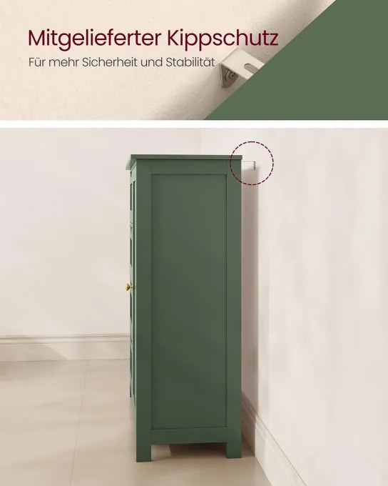 Kúpeľňová skrinka LHC041C01 zelená