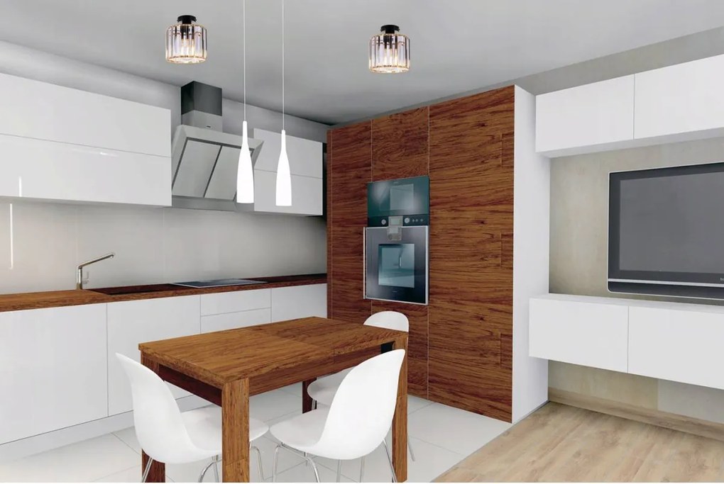 Stropné svietidlo HOLDI 2, 1x priehľadné krištáľové tienidlo, G