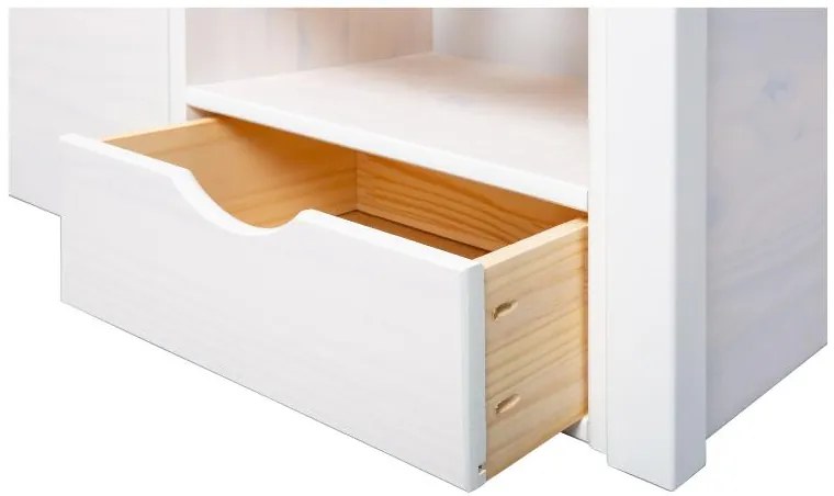 Inter Link Funkčná posteľ s 2 integrovanými nočnými stolíkmi (Till – biela, 90 x 200 cm)  (100180021)