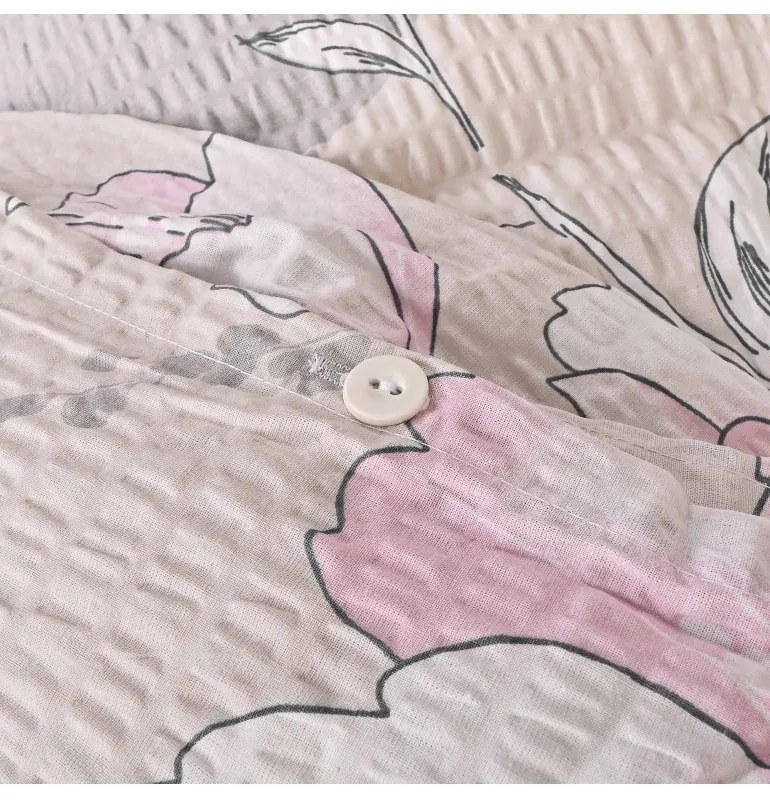 Obliečky krepové Isadora ružové EMI, Štandardný set jednolôžko obsahuje 1x 140x200 + 1x 70x90