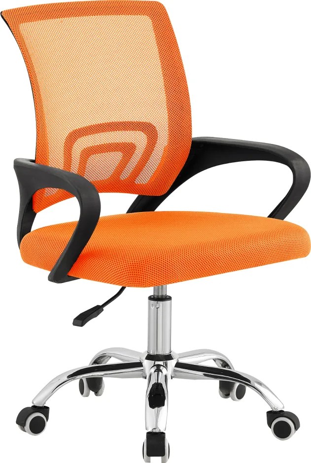 Kancelárska stolička, oranžová/čierna, DEX 4 NEW