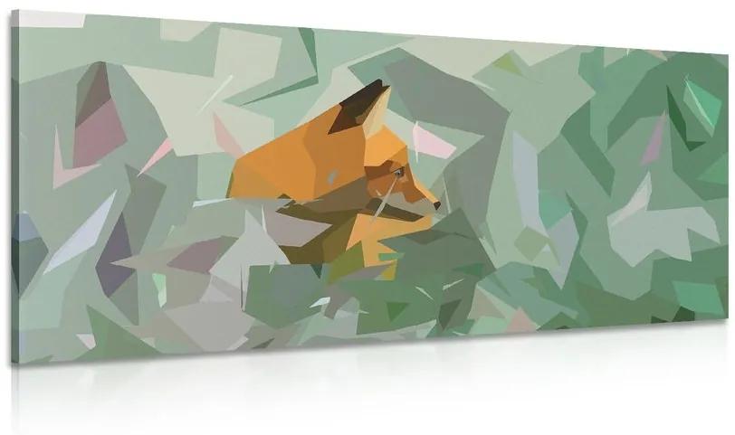 Obraz líška s abstraktnými prvkami - 120x60