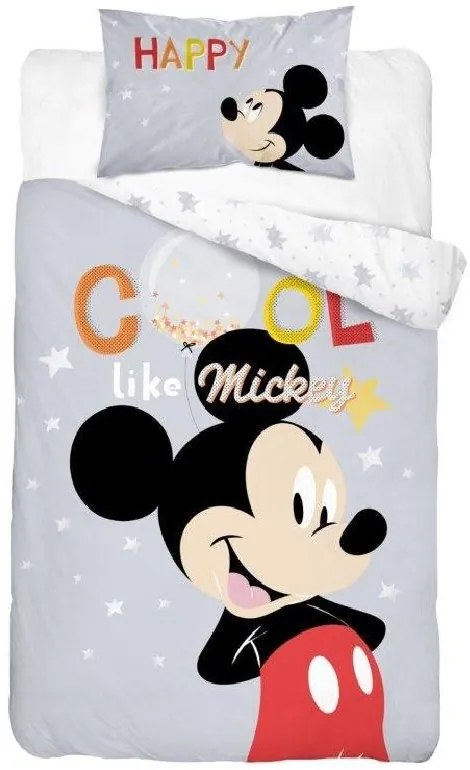 Obliečky do postieľky Mickey Cool grey 100/135, 40/60