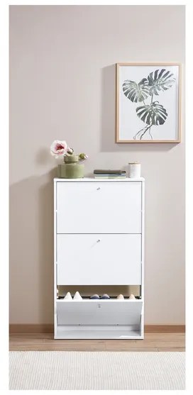 LIVARNO home Výklopná skrinka na topánky, 58,5 x 105 x 17 cm (100365054)