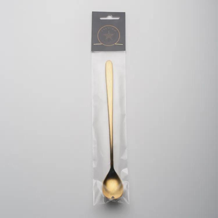 Latte lyžička so srdiečkom PVD light gold - Love Cutlery (116623)