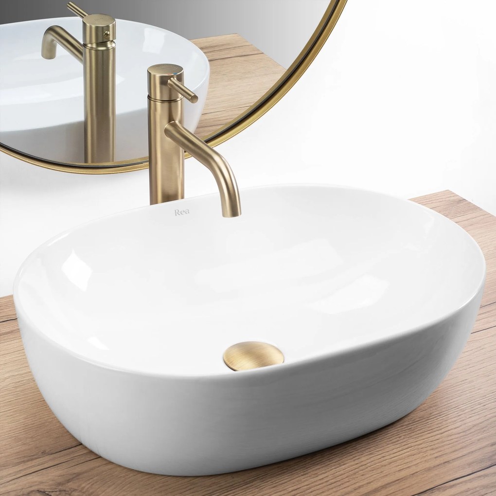 Keramické umývadlo na dosku REA LISA, biele