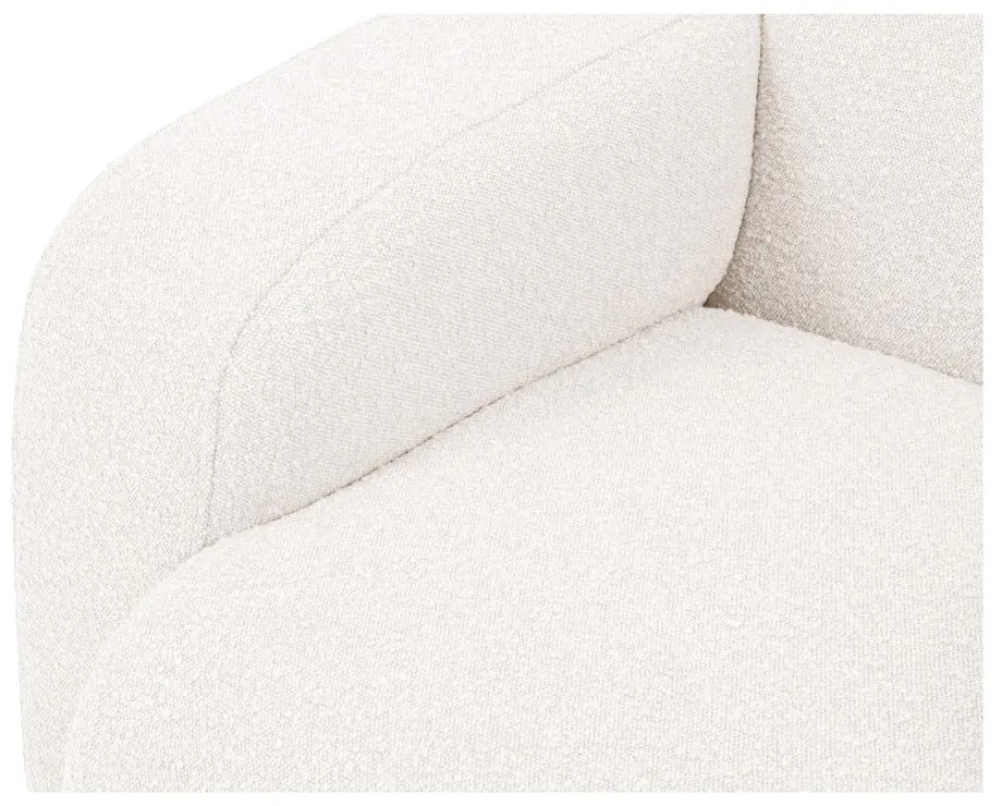 Biela rohová pohovka z textílie bouclé (pravý roh) Molino – Micadoni Home