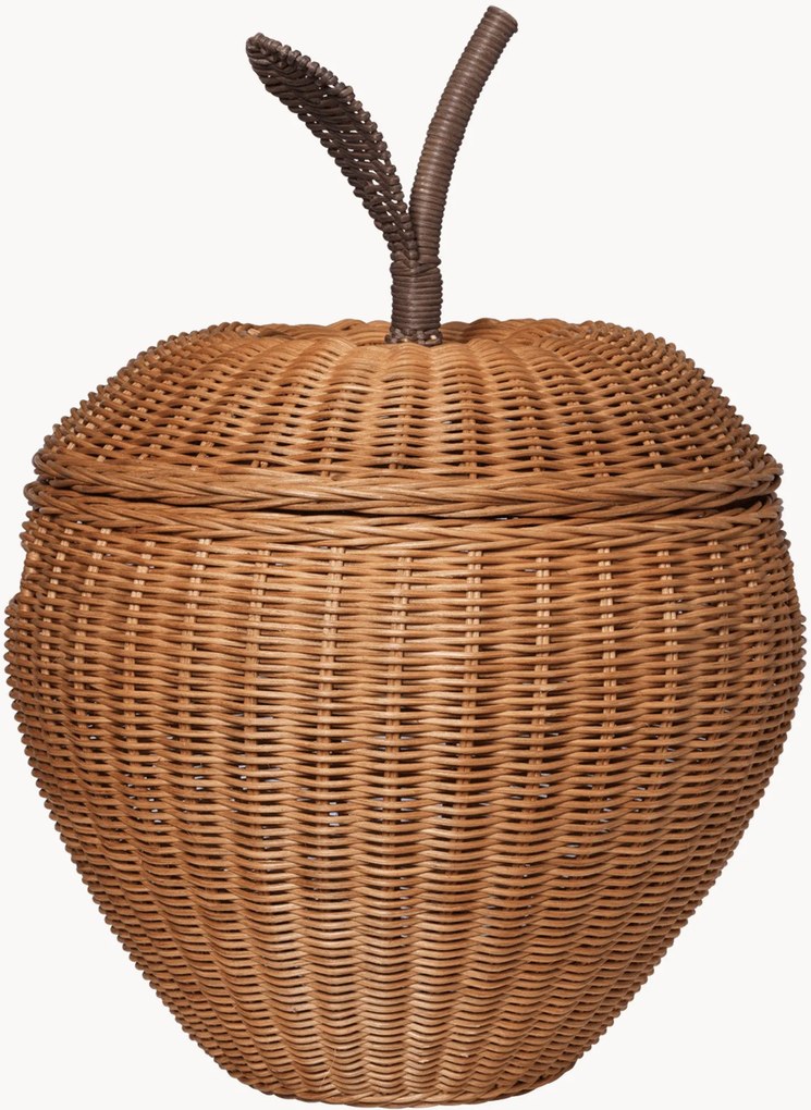 Detský ručne vyrobený ratanový úložný kôš Apple