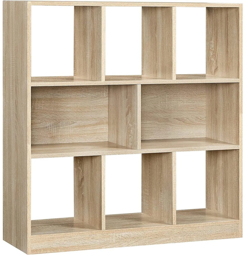 Knižnica, oddeľovač miestnosti, farba dub