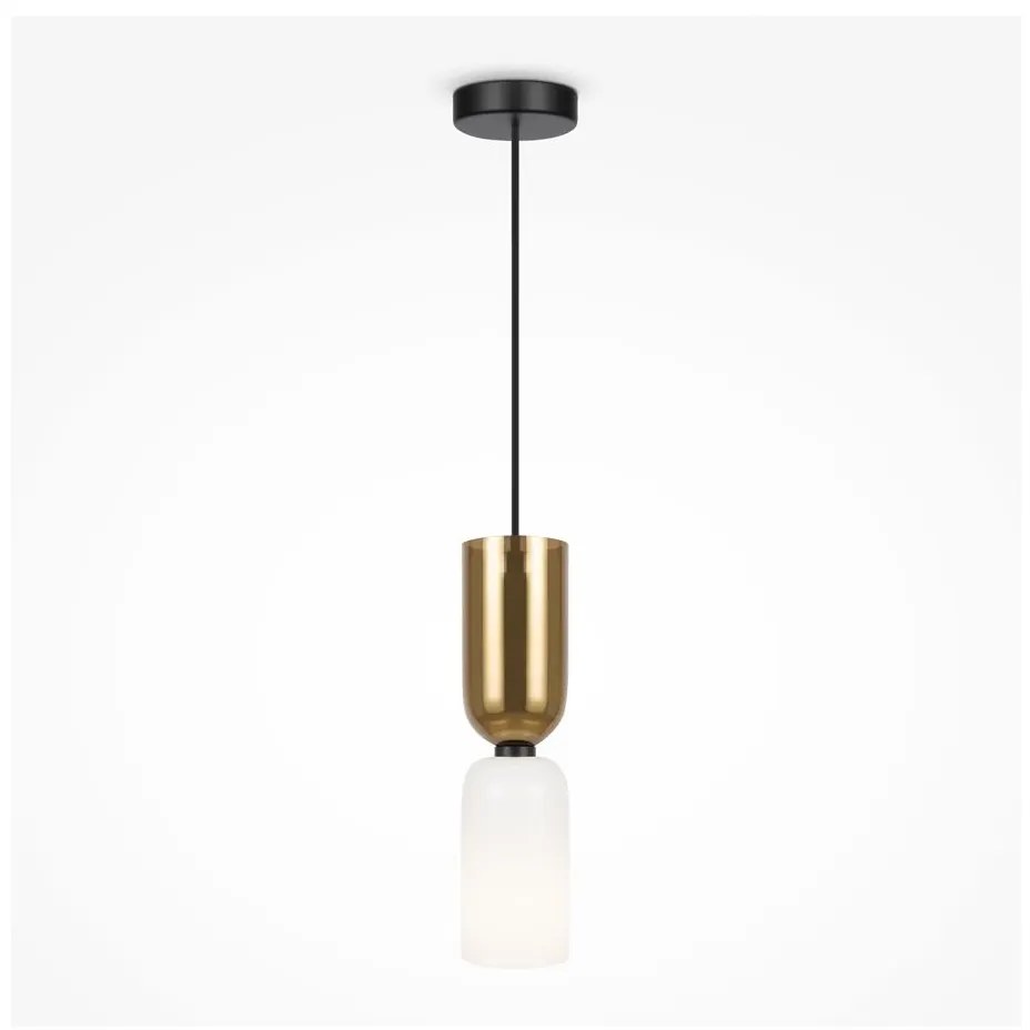 Maytoni MOD177PL-01G - Luster na lanku MEMORY 1xE14/40W/230V zlatá/biela