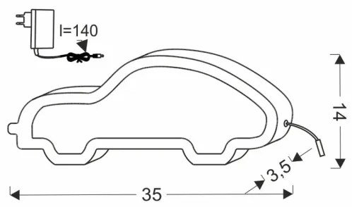 LED detská stolná lampa CAR LED/11W/230V ružová