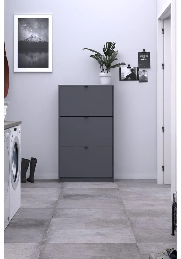 Sivá výklopná skrinka na topánky Shoes – Tvilum