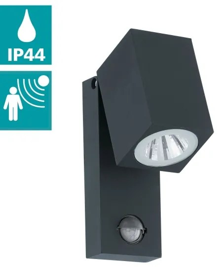 Eglo 96287 - LED Vonkajšie nástenné svietidlo s čidlom SAKEDA LED/5W/230V