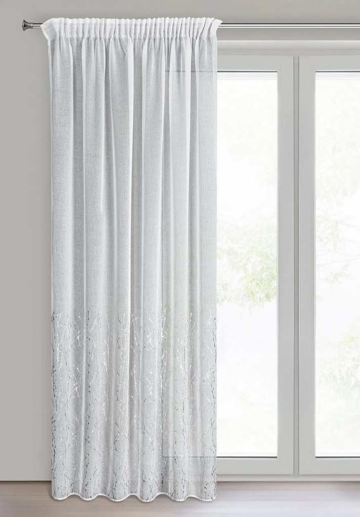 ZÁCLONA NA PÁSKE MELIA 140X270 CM BIELA
