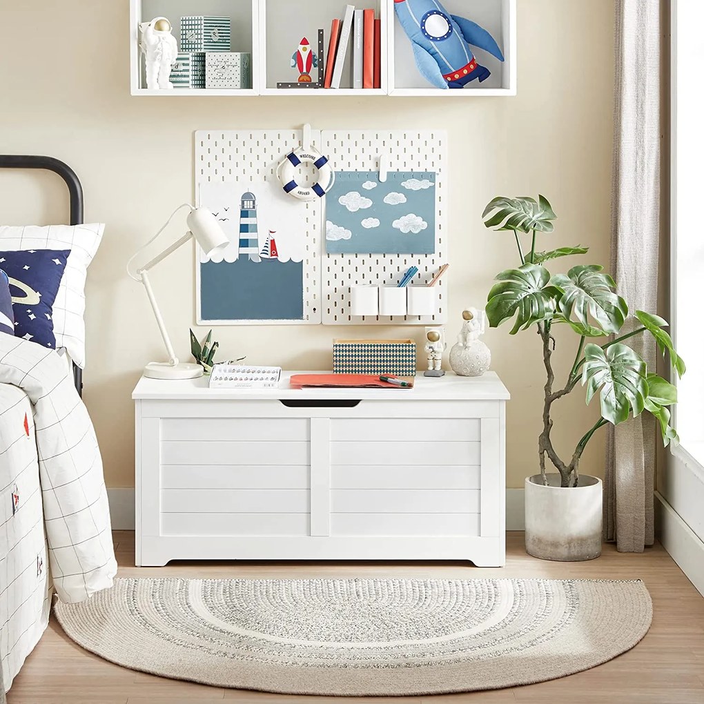 Lavica s úložným priestorom, truhlica, matná biela