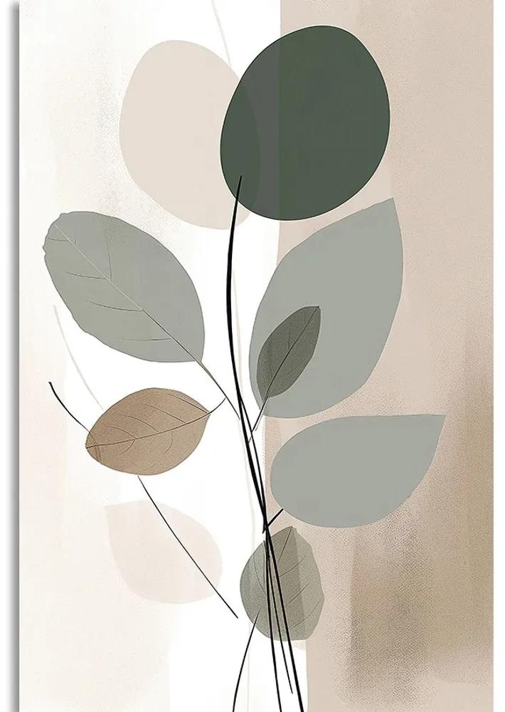 Obraz abstraktné botanické tvary No1 Varianta: 40x60