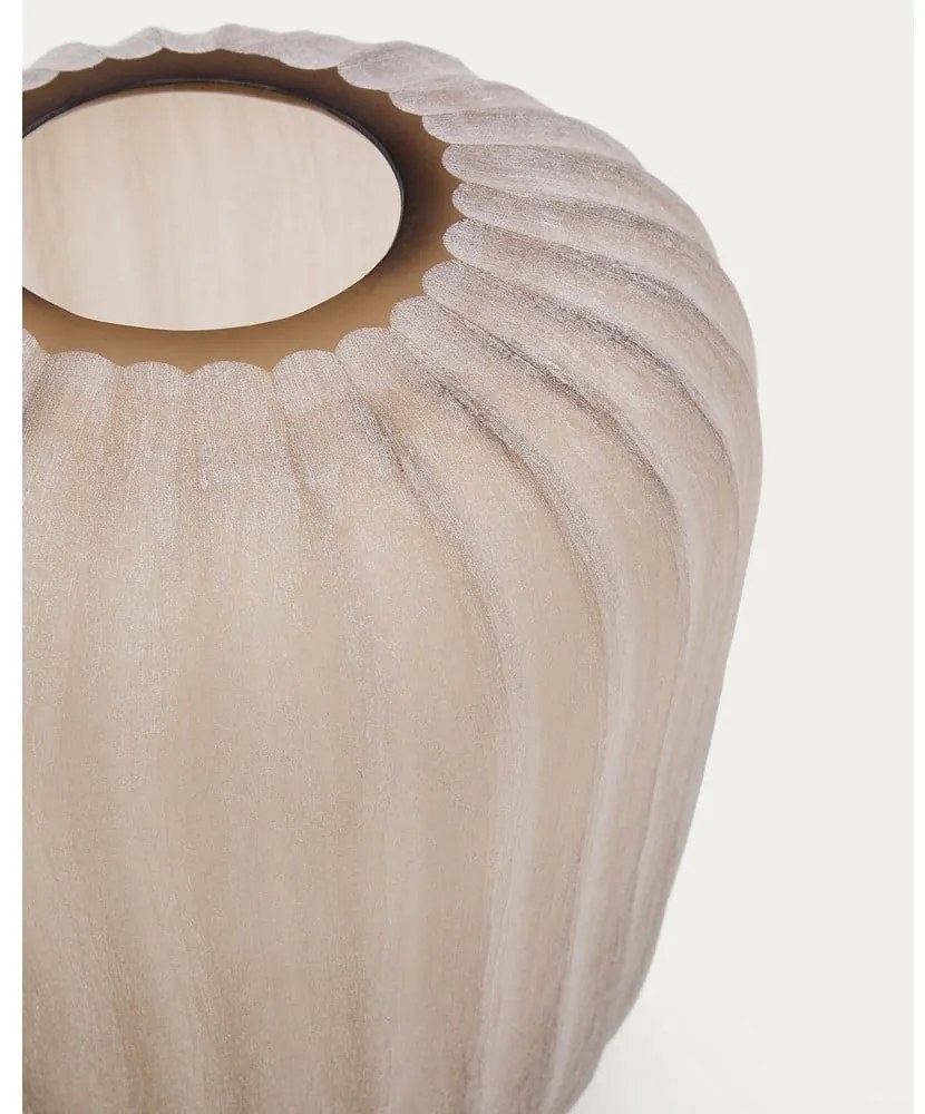 Béžová sklenená váza (výška 27 cm) Lumia – Kave Home